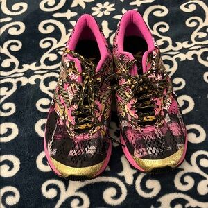 ASICS Stylish Pink and Black Women's Sneakers